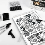 Chisel Tip Black Permanent Marker Pens -Bulk of 85 Pack