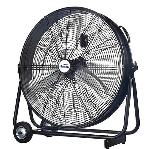 Light Industrial Direct-Drive Slim Drum Fan, Industrial, 3 Speed, 24" Diameter