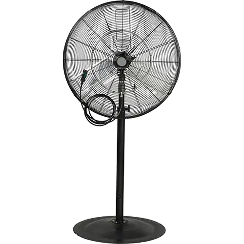 Waterproof Motor Misting & Oscillating Pedestal Fan, Heavy-Duty, 3 Speed, 30" Diameter