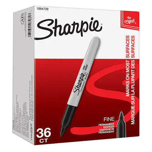 Permanent Marker, Black, Fine Tip