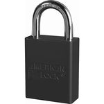 Anodized Padlock, Safety Padlock, Keyed Different, Aluminum, 1-1/2" Width