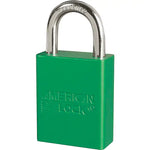 Anodized Padlock, Safety Padlock, Keyed Different, Aluminum, 1-1/2" Width