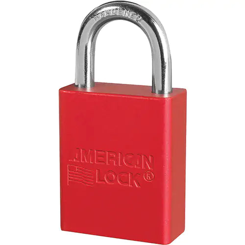 Anodized Padlock, Safety Padlock, Keyed Different, Aluminum, 1-1/2" Width