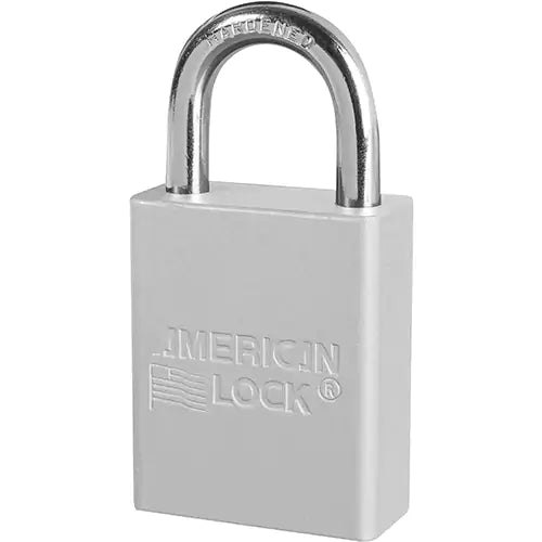 Anodized Padlock, Safety Padlock, Keyed Different, Aluminum, 1-1/2" Width