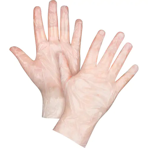 Economy Disposable Gloves, Medium, Polyethylene, 1-mil, Powder-Free, Clear