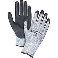 Seamless Stretch Cut-Resistant Gloves, Size Large/9, 13 Gauge, Polyurethane Coated, HPPE Shell, ANSI/ISEA 105 Level 4/EN 388 Level 5