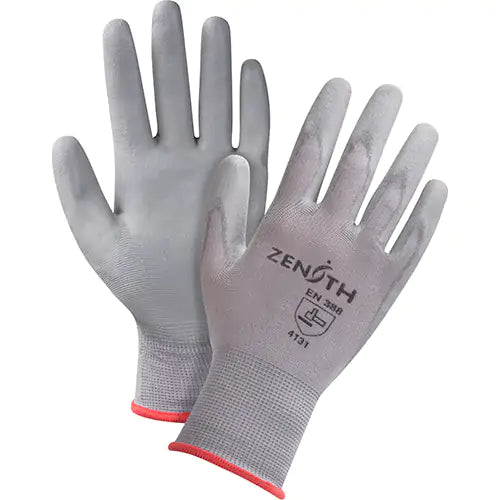 DMF-Free Coated Gloves, 9/Large, Polyurethane Coating, 15 Gauge, Nylon Shell