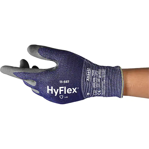 HyFlex® 11-561 Cut Resistant Gloves, Size 10, 15 Gauge, Nitrile Coated, Intercept™ Shell, EN 388 Level C