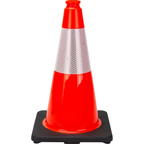 Premium Traffic Cone, 18", Orange, 6" Reflective Collar(s)