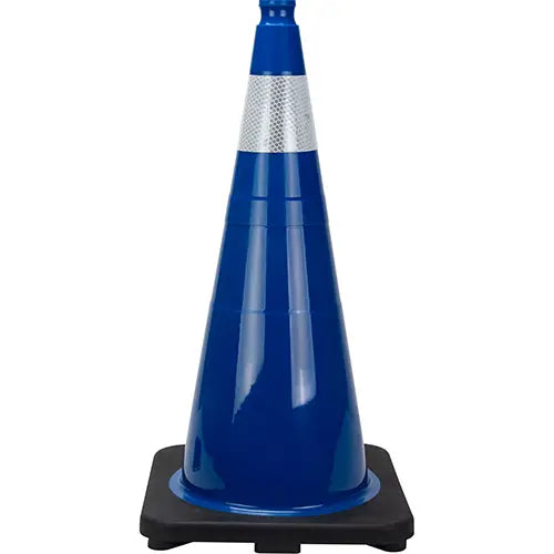Premium Traffic Cone, 28", Blue, 4" Reflective Collar(s)
