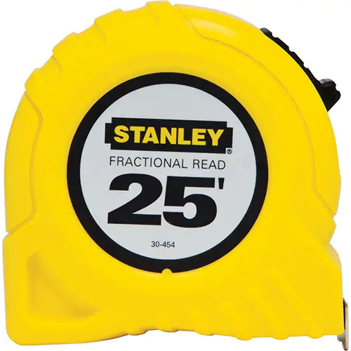 Fractional Read Tape Measure, 1" x 25', Imperial Graduations