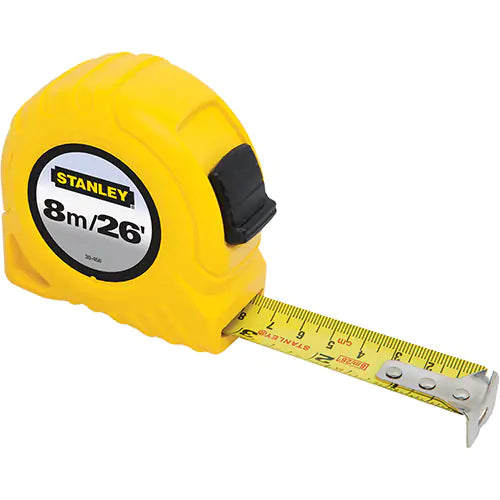 High Impact Measuring Tape, 1" x 26', 16th Milimeters Graduations